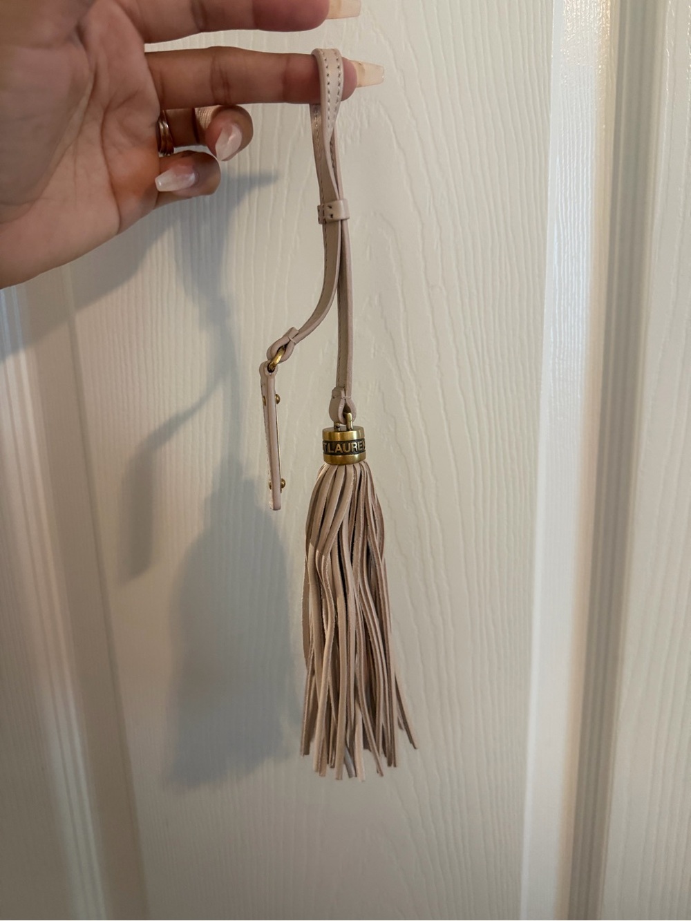 Saint Laurent leather tassel bag charm